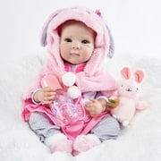 Lifelike Reborn Baby Dolls,18 Inch Realistic Newborn Alive Dolls, Full Body Vinyl Silicone Soft Poseable Real Life Baby Dolls with Accessories Gift Set for Kids Age 3+